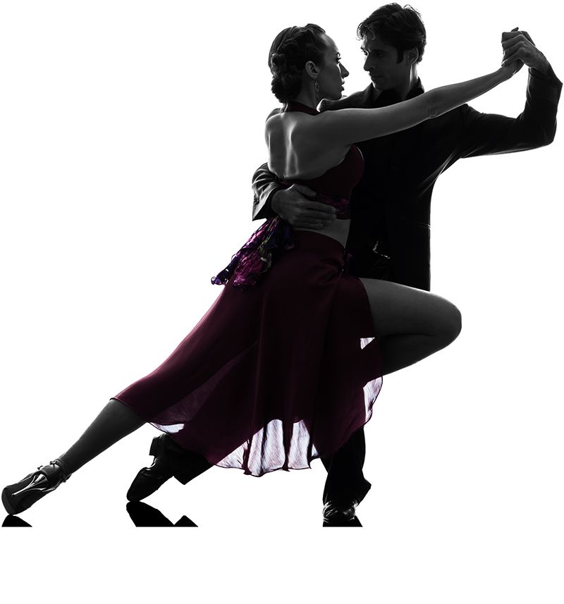 Pareja de mujer y hombre bailando latino